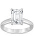 ფოტო #4 პროდუქტის Certified Lab Grown Emerald-Cut Solitaire Engagement Ring (3 ct. t.w.) in 14k Gold