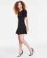 ფოტო #8 პროდუქტის Juniors' Puff-Sleeve Rhinestone-Trim Dress