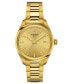 ფოტო #1 პროდუქტის Unisex Swiss PR 100 Gold PVD Bracelet Watch 34mm