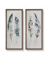 Фото #1 товара Painterly Feathers Framed Canvas Wall Art, Set of 2