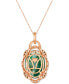 ფოტო #3 პროდუქტის Aquaprase Candy & Diamond (5/8 ct. t.w.) Adjustable Pendant Necklace in 14k Rose Gold