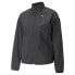 Puma Marathon Sheerwoven Full Zip Running Jacket Womens Black Casual Athletic Ou