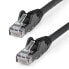Фото #4 товара StarTech.com 50cm CAT6 Ethernet Cable - LSZH (Low Smoke Zero Halogen) - 10 Gigabit 650MHz 100W PoE RJ45 10GbE UTP Network Patch Cord Snagless with Strain Relief - Black - CAT 6 - ETL Verified - 24AWG - 0.5 m - Cat6 - U/UTP (UTP) - RJ-45 - RJ-45