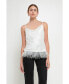 Фото #4 товара Women's Satin Cowl Neck Top with Feather