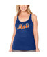 ფოტო #5 პროდუქტის Women's Royal New York Mets Plus Size Swing for the Fences Racerback Tank Top