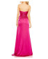 Фото #2 товара Women's Strapless Embellished Sweetheart Neckline Satin Gown