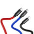 Фото #11 товара Wytrzymały przewód kabel 3w1 USB microUSB Iphone Lightning USB-C 3.5A 1.2M czarny