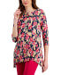 Women's Printed Jacquard Swing Top, Created for Macy's