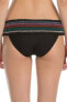 Isabella Rose 262569 Women's Black Lined Bikini Bottom Swimwear Size M