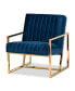 Фото #1 товара CLOSEOUT Janelle Luxe and Glam Velvet Fabric Upholstered Living Room Accent Chair