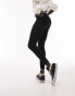 Фото #4 товара Topshop Petite branded elastic legging in black