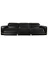 Фото #7 товара Krofton 3-Pc. Beyond Leather Fabric Sofa with 3 Power Motion Recliners, Created for Macy's