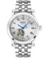 ფოტო #1 პროდუქტის Men's Madison Swiss Automatic Silver-Tone Stainless Steel Watch 39mm