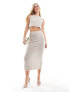 ASOS DESIGN button through waistcoat in stone co-ord 32 - фото #3