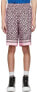 Фото #3 товара VERSACE Mens Greca-print Silk Shorts In Pink size IT56