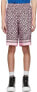 VERSACE Mens Greca-print Silk Shorts In Pink size IT56