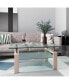 Modern Clear Glass Coffee Table for Living Room