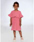 ფოტო #4 პროდუქტის Girl Muslin Dress With Frill Cherry - Toddler|Child