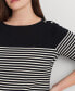 ფოტო #4 პროდუქტის Plus Size Cotton Striped Dress