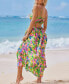 Women's Tropical Floral Twist & Keyhole Maxi Beach Dress