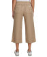 ფოტო #2 პროდუქტის Petite Cropped Twill Pull-On Pants