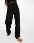 JDY exclusive textured trouser co-ord in black