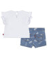 Baby Girls Top and Printed Shorts Set