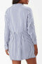 Tommy Bahama Chambray Stripe Long Sleeve Cover-Up Boyfriend Shirt Size Large