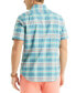 Фото #3 товара Men's Plaid Short Sleeve Button-Down Shirt