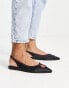 ASOS DESIGN Lust heart diamante ballet flats in black satin Красно-черный, 38 - фото #4