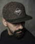Фото #4 товара Blackskies Snapback cap, black, brown, grey wool screen, unisex premium baseball cap.