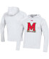 Фото #2 товара Men's White Maryland Terrapins School Logo Raglan Long Sleeve Hoodie Performance T-shirt