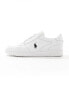 Polo Ralph Lauren Court trainer in white with black logo Weiß/schwarzes Polospieler-Logo, 40 - фото #4