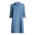 Фото #6 товара Time and Tru Women's Mini Shirt Dress with Sleeves 3X-Large 22 Blue 100% Lyocell