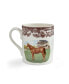 Woodland Thoroughbred Horse Mugs, Set of 4