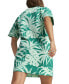 Фото #2 товара Women's Essential Palm Resort Short-Sleeve T-Shirt Dress