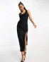 Фото #1 товара ASOS DESIGN plunge midi dress with draped skirt detail