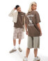 Dickies graphic workman back print t-shirt in brown