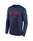 Men's Navy Boston Red Sox Authentic Collection Team Logo Legend Performance Long Sleeve T-shirt