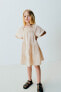 Linen dress with elastic trim