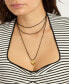 Gold Adjustable Puffy Heart with Black Chord Bolo Necklace