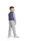 ფოტო #10 პროდუქტის Little Boys Machine Washable Oxford Vest, Shirt, Pants, Necktie and Pocket Square, 5 Piece Set