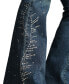 Women's Mid Rise Embellished Sweet Flare Jeans