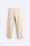 Striped cotton - linen trousers