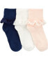 Фото #3 товара Kid 3-Pack Lace Cuff Socks 4-7