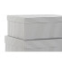 Set of Stackable Organising Boxes DKD Home Decor Grey White Squared Cardboard (43,5 x 33,5 x 15,5 cm)