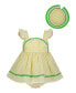 ფოტო #1 პროდუქტის Baby Girls Lemon Seersucker Sundress and Hat Set