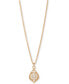 Фото #1 товара Marchesa gold-Tone Filigree Pendant Necklace, 16" + 3" extender