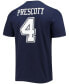 Фото #3 товара Men's Dak Prescott Navy Dallas Cowboys Player Icon Name and Number T-shirt