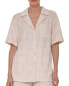 Фото #1 товара Avec Les Filles Button Front Burnout Terry Shirt Women's